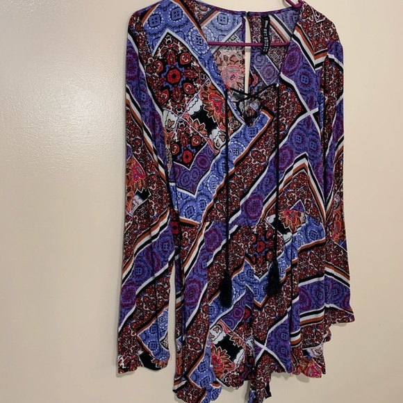 0021 Design lab colorful romper sz L - Picture 2 of 5